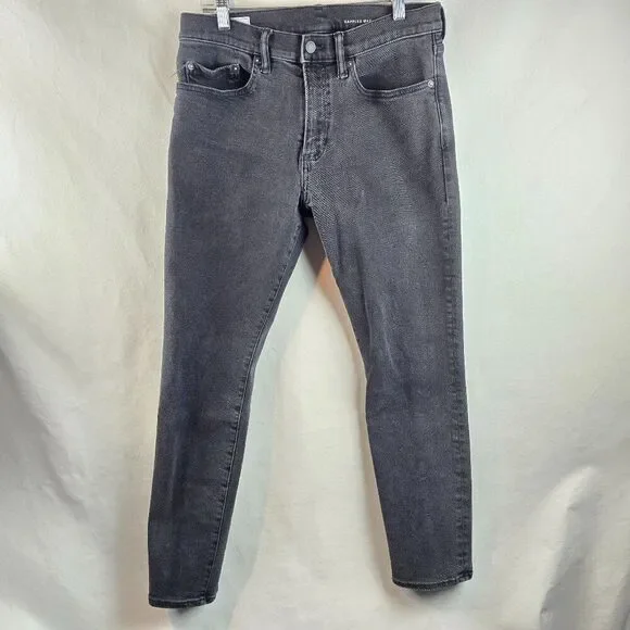 GAP Jeans Mens 32x30 Black Gray Skinny Stretch Denim Casual Modern Rocker Skater - Picture 1 of 10